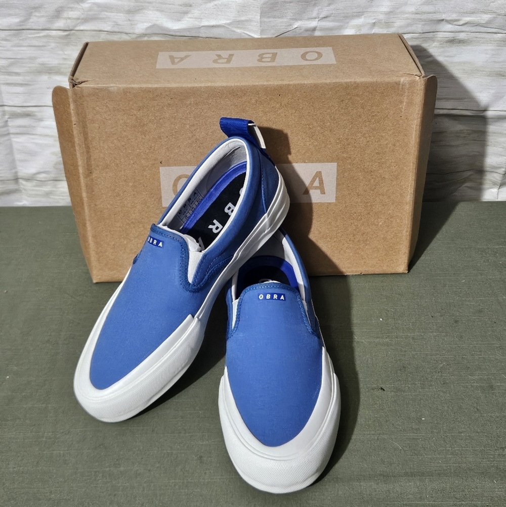 Men's Obra Blue Slip-On Shoes - Picture 2 of 8